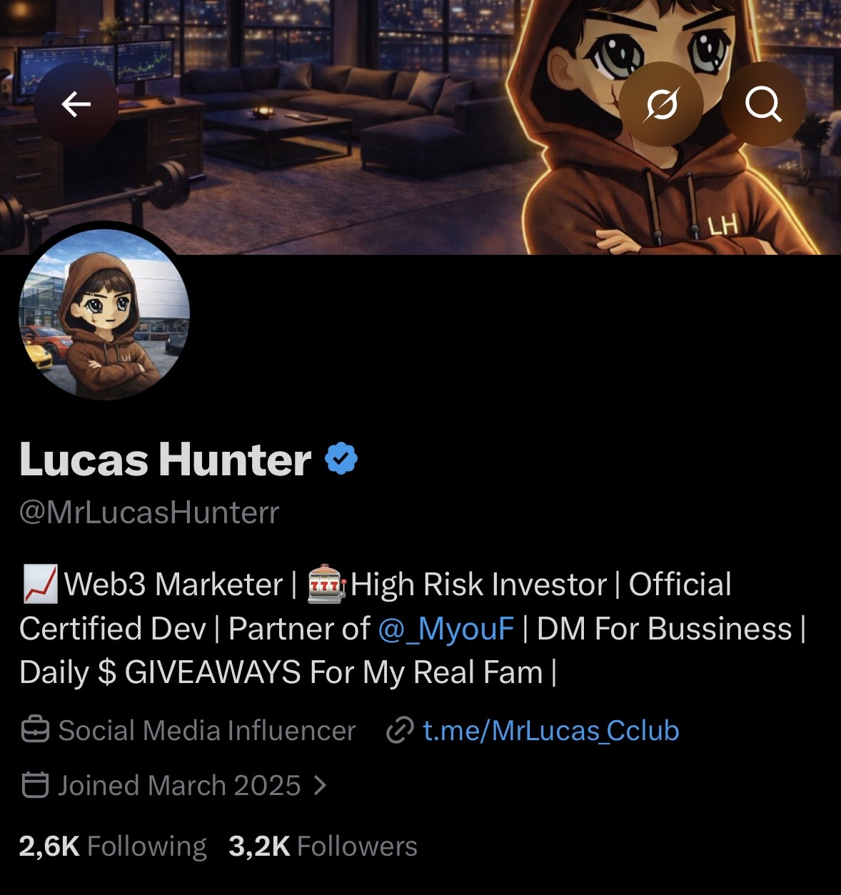 X (Twitter) profile